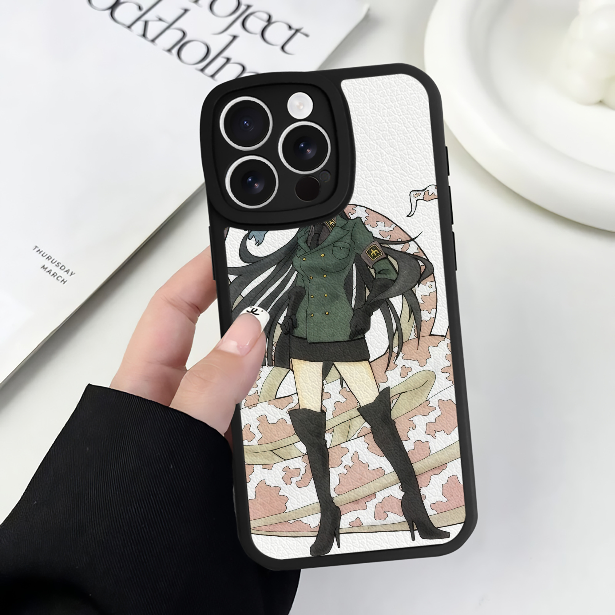 （画像用） ワンピース ONE PIECE 【iPhone 16シリーズ対応】シリコンスマホケース（レザー調） 材質：シリコン